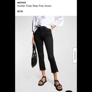 Mother The Insider Crop Step Fray Jeans in Not Guilty